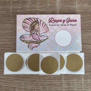 Mermaid Scratch-Off Cards In Spanish